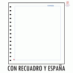 HOJAS EN BLANCO CON RECUADRO Y ESPANA