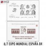 6 7 EXPOSICION MUNDIAL FILATELIA ESPAÑA 84
