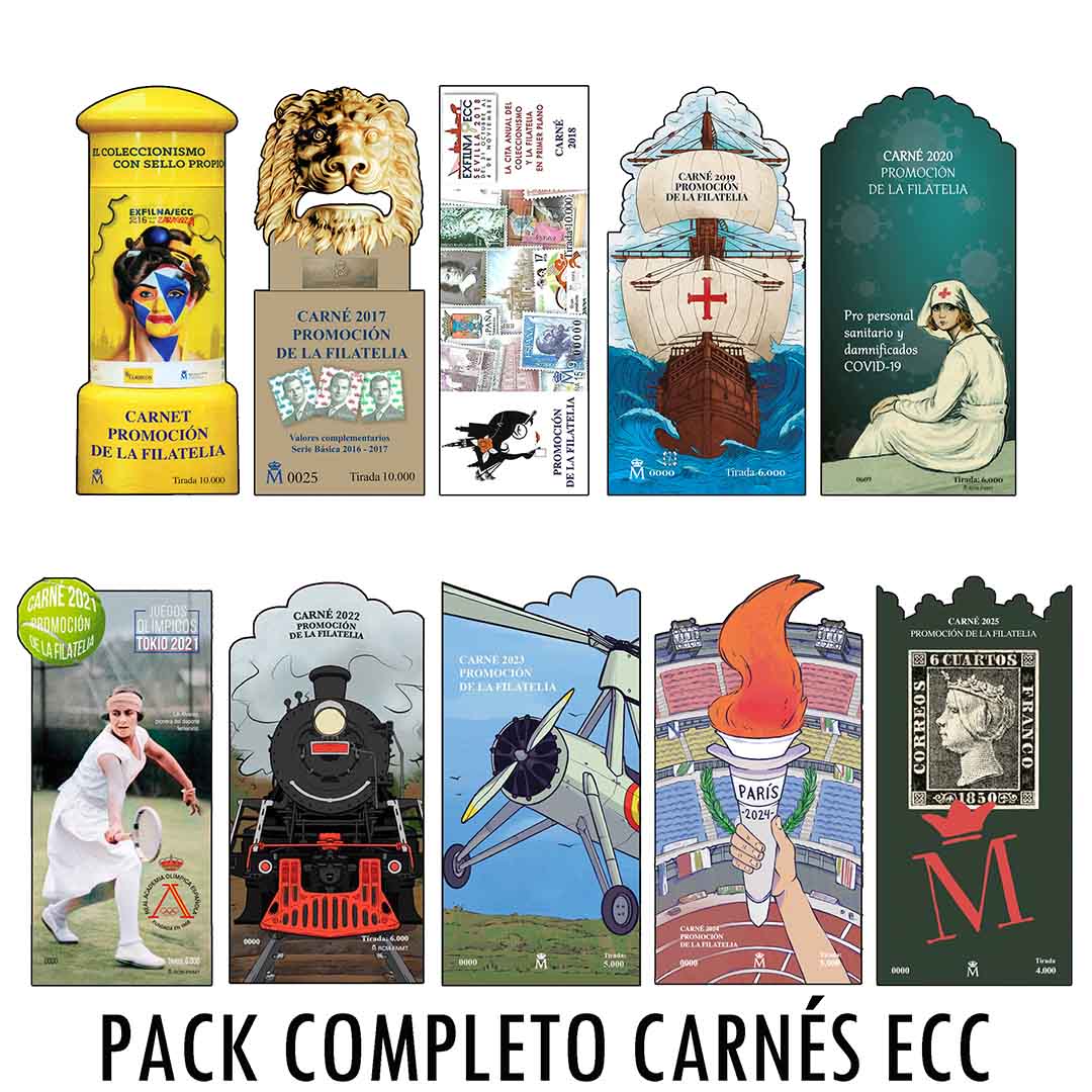 Pack Completo Carnés De Promoción De La Filatelia Ecc
