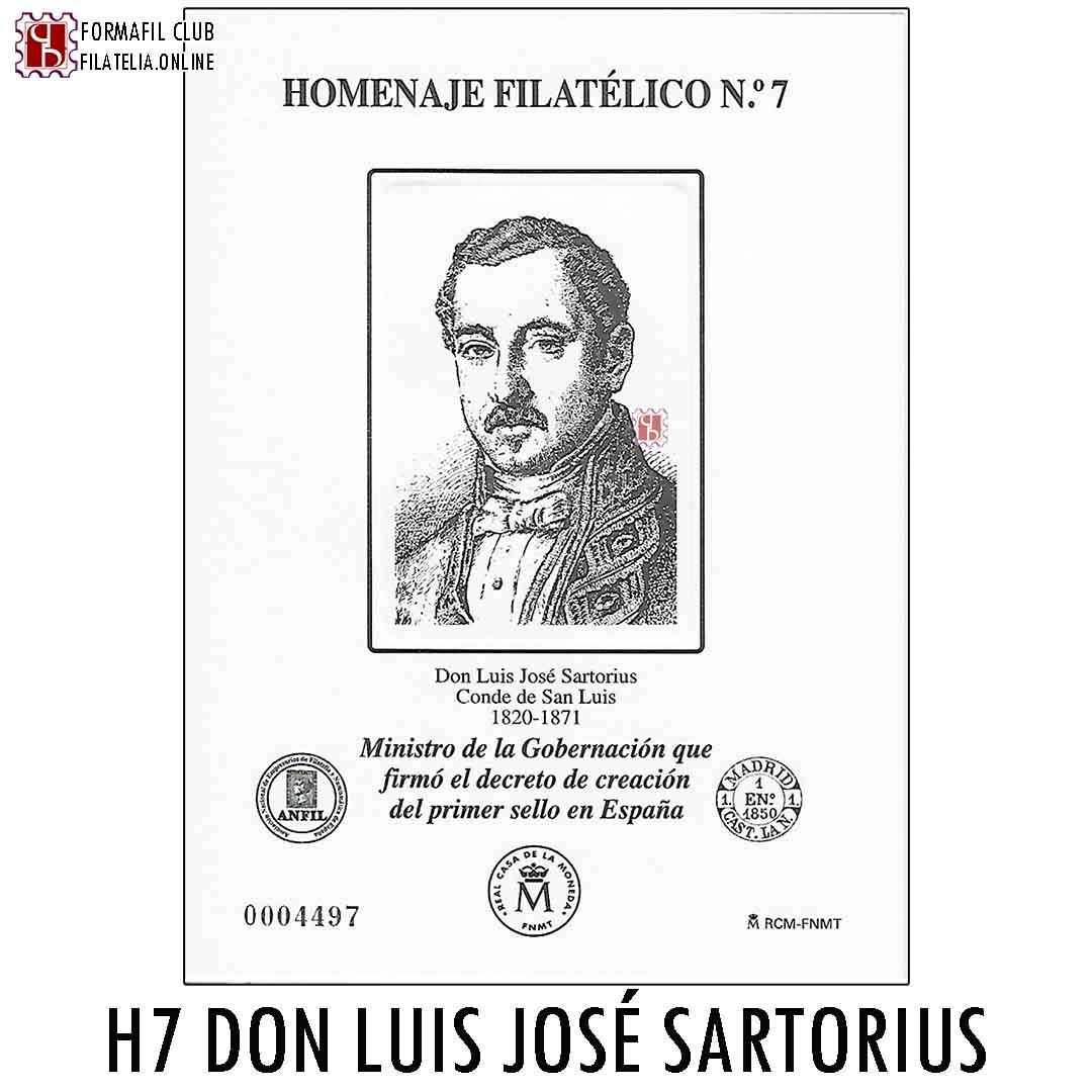 Homenaje Filatélico 7 Don Luis José Sartorius