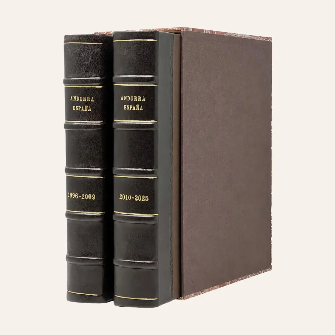 Libro Álbum BiblioiFil System Encuadernado para Sellos y Hojas Bloque de Andorra Española