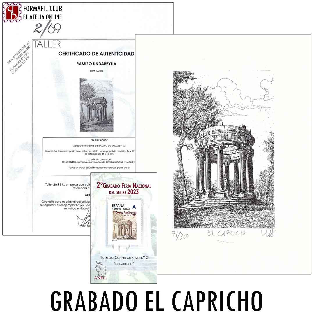 Grabado Feria Nacional del Sello - El Capricho - Año 2023