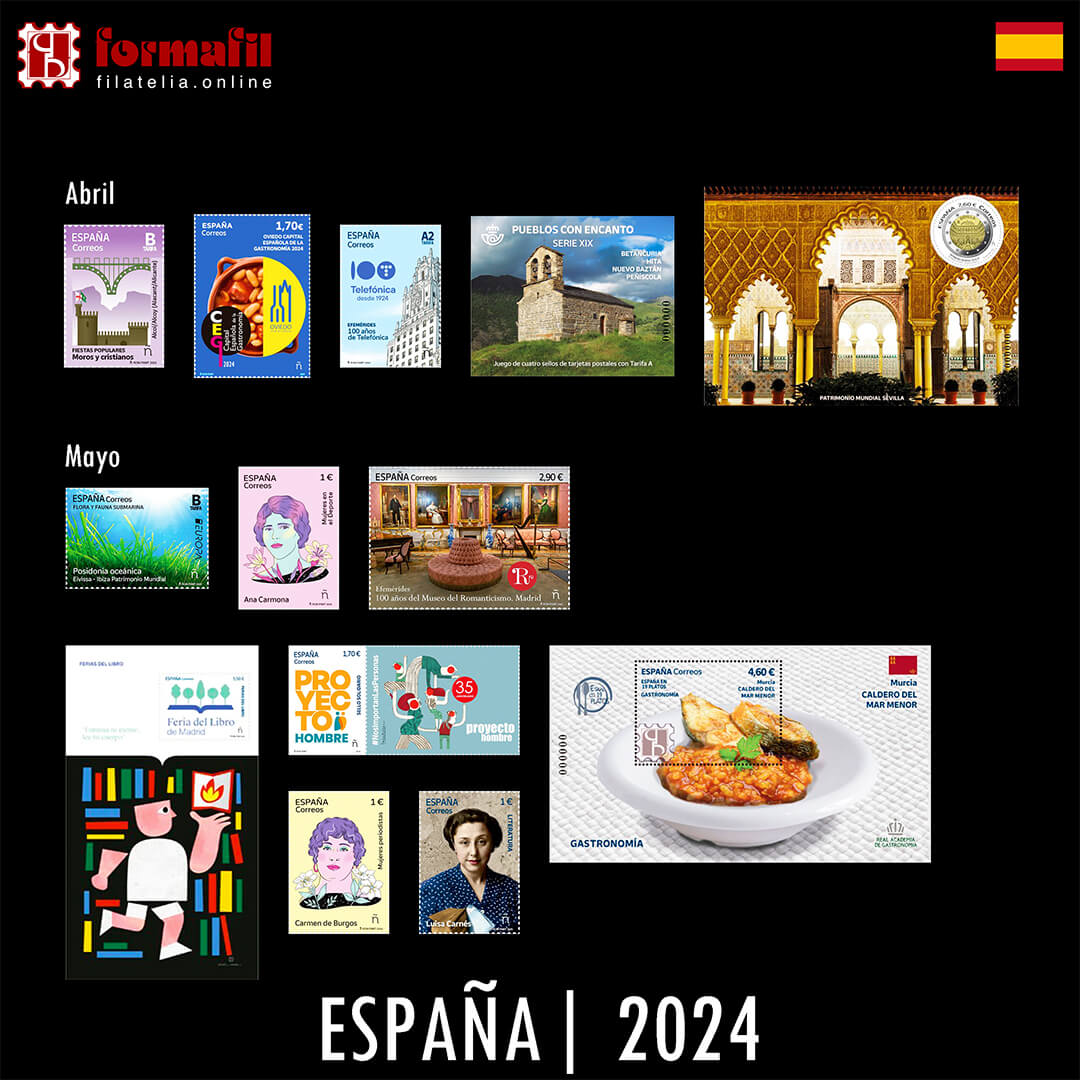 Sellos España Abril Mayo 2024