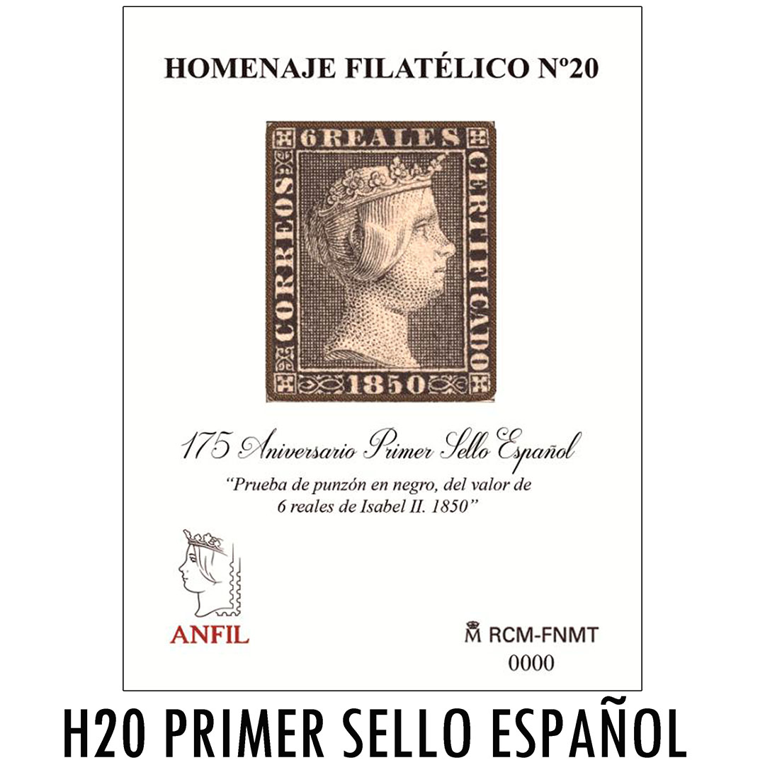 Homenaje Filatelico 20 Primer Sello Español