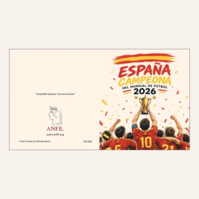 Carpetilla Especial Conmemorativa España Campeona Mundial Fútbol 2026
